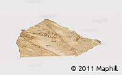 Satellite Panoramic Map of Yoboki, cropped outside
