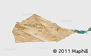 Satellite Panoramic Map of Yoboki, single color outside