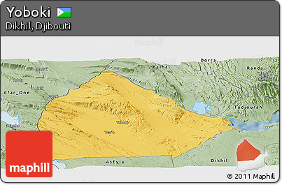 Savanna Style Panoramic Map of Yoboki
