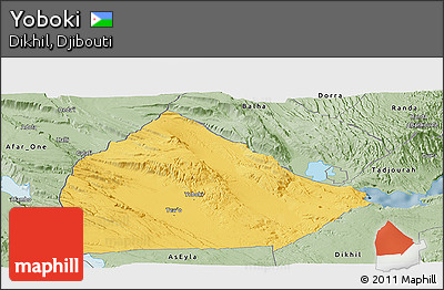 Savanna Style Panoramic Map of Yoboki