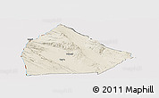 Shaded Relief Panoramic Map of Yoboki, cropped outside