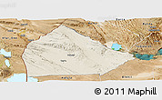 Shaded Relief Panoramic Map of Yoboki, satellite outside