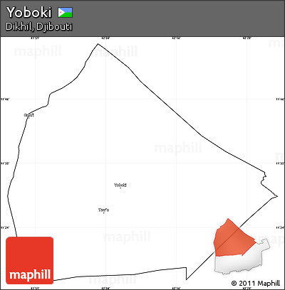 Blank Simple Map of Yoboki, cropped outside