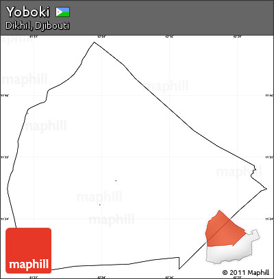 Blank Simple Map of Yoboki, cropped outside, no labels