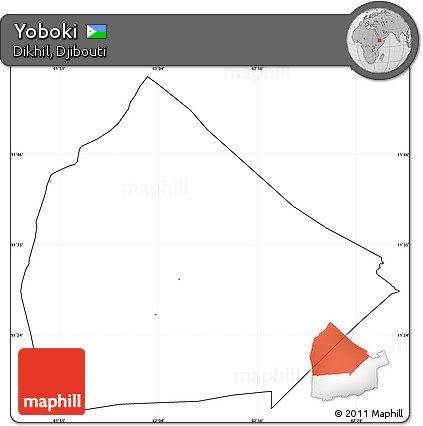 Blank Simple Map of Yoboki, cropped outside, no labels