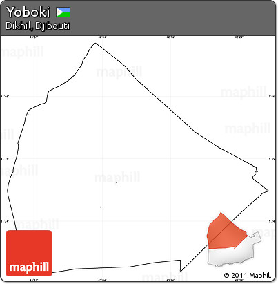 Blank Simple Map of Yoboki, cropped outside, no labels