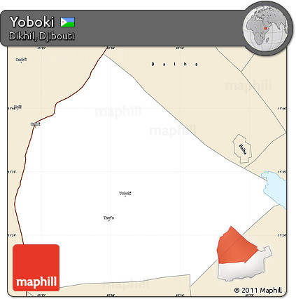 Classic Style Simple Map of Yoboki