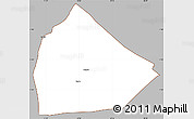 Gray Simple Map of Yoboki, cropped outside