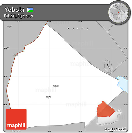 Gray Simple Map of Yoboki