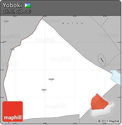 Gray Simple Map of Yoboki