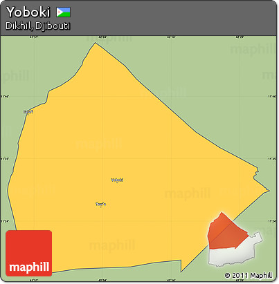 Savanna Style Simple Map of Yoboki, cropped outside