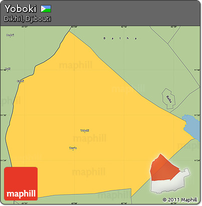 Savanna Style Simple Map of Yoboki