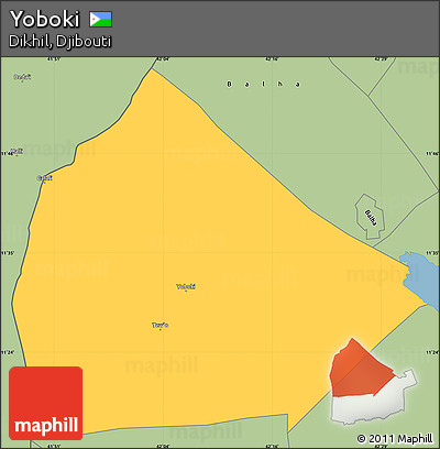 Savanna Style Simple Map of Yoboki