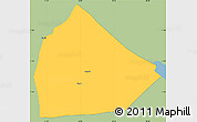 Savanna Style Simple Map of Yoboki, single color outside
