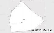 Silver Style Simple Map of Yoboki, cropped outside