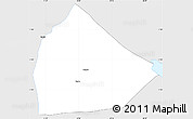 Silver Style Simple Map of Yoboki, single color outside