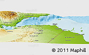 Physical Panoramic Map of Djibouti