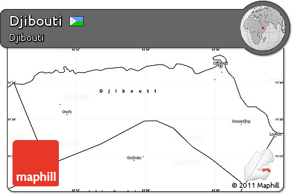 Blank Simple Map of Djibouti