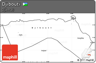 Blank Simple Map of Djibouti