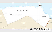 Classic Style Simple Map of Djibouti