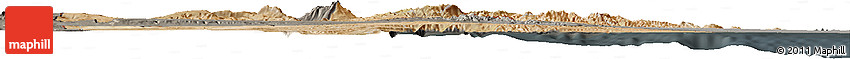 Satellite Horizon Map of Djibouti, darken, semi-desaturated