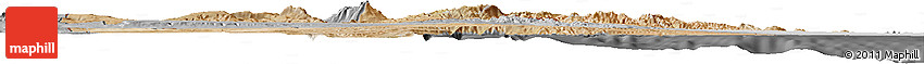 Satellite Horizon Map of Djibouti, desaturated