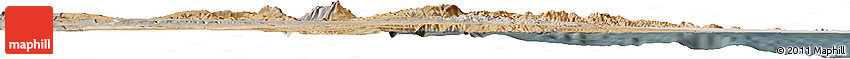 Satellite Horizon Map of Djibouti, semi-desaturated