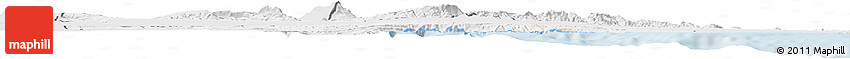 Silver Style Horizon Map of Djibouti, single color outside