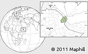 Savanna Style Location Map of Djibouti, blank outside