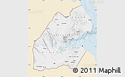 Classic Style Map of Djibouti, single color outside
