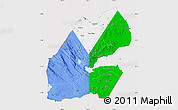Flag Map of Djibouti, flag aligned to the middle