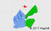 Flag Map of Djibouti, flag rotated