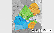 Political Map of Djibouti, desaturated