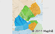Political Map of Djibouti, lighten