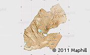 Satellite Map of Djibouti, cropped outside