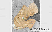 Satellite Map of Djibouti, desaturated
