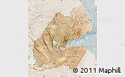 Satellite Map of Djibouti, lighten