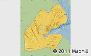 Savanna Style Map of Djibouti, single color outside