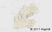 Shaded Relief Map of Djibouti, cropped outside