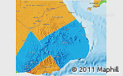 Political 3D Map of Obock