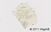 Shaded Relief 3D Map of Obock, cropped outside