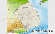 Shaded Relief 3D Map of Obock, physical outside