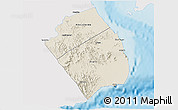 Shaded Relief 3D Map of Obock, single color outside