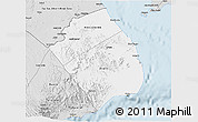 Silver Style 3D Map of Obock