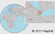 Gray Location Map of Alaili Dadda