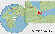Savanna Style Location Map of Alaili Dadda