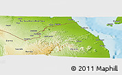 Physical Panoramic Map of Alaili Dadda