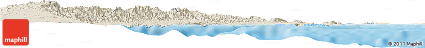 Shaded Relief Horizon Map of Obock
