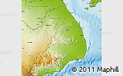 Physical Map of Obock