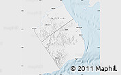 Silver Style Map of Obock, single color outside
